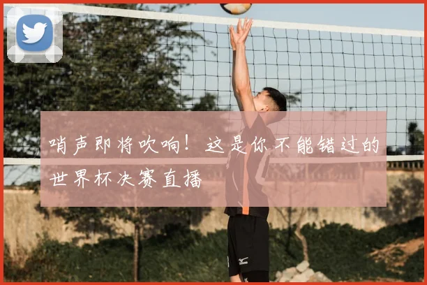 哨声即将吹响!这是你不能错过的世界杯决赛直播